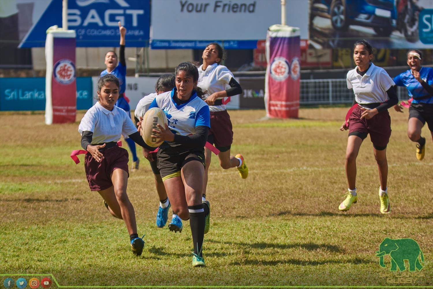 Sri Lanka Rugby official | Inter Schools Girls under 19 Tag Rugby Tournament for Empowered Women's Cup organised by SLR