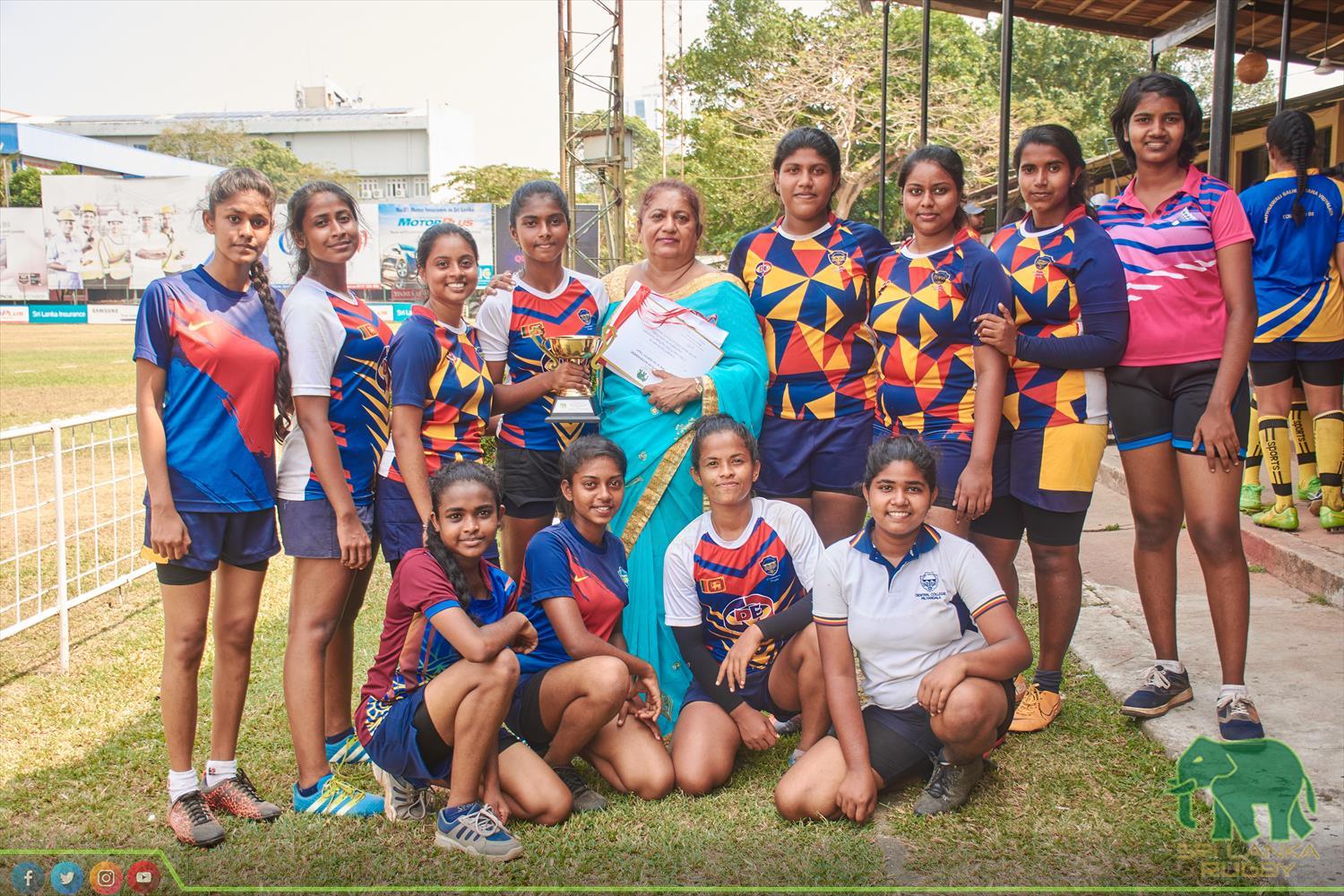 Sri Lanka Rugby official | Inter Schools Girls under 19 Tag Rugby Tournament for Empowered Women's Cup organised by SLR